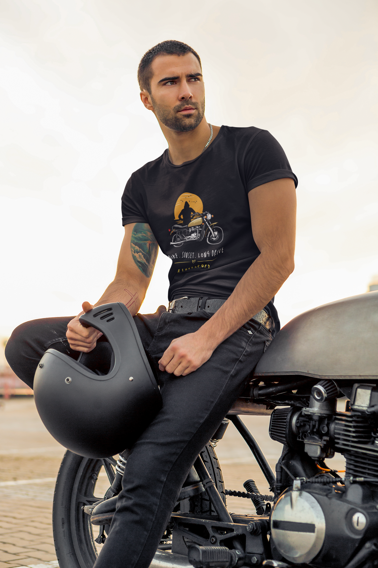 Bike, Sunset, Long Drive, A Lovestory - Regular Fit