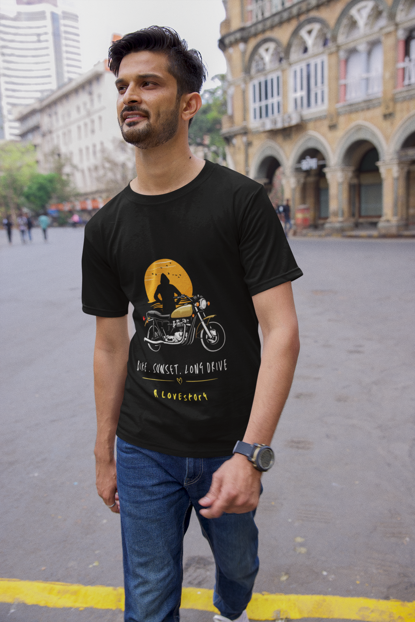 Bike, Sunset, Long Drive, A Lovestory - Regular Fit